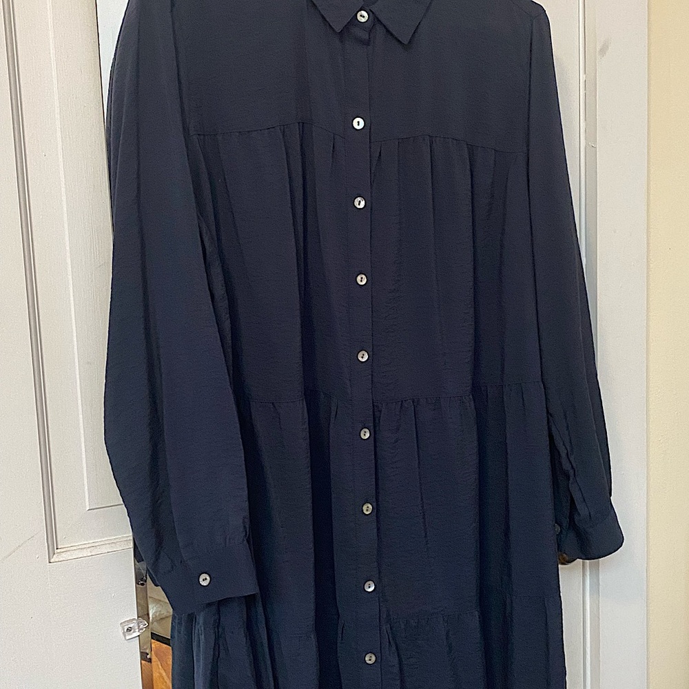 Very cute button up dress … was never worn!  Size large petite